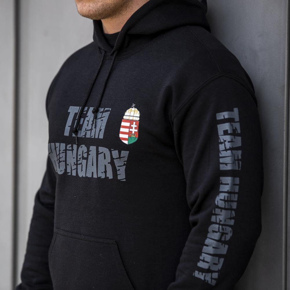 Magyarország kapucnis pulóver, fekete - Sportmania.hu
