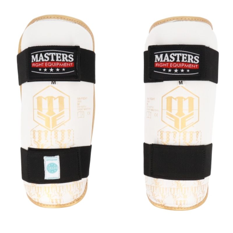 MASTERS FIGHT EQUIPMENT MASTERS NA-FIGHT shin guards (WAKO APPROVED) piros védőfelszerelés 03526-02M