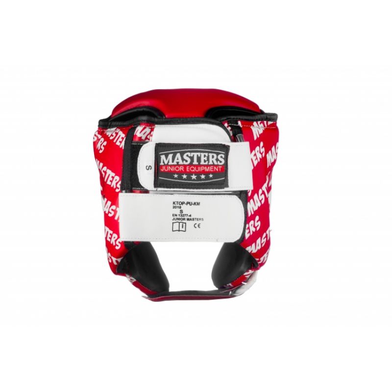 MASTERS FIGHT EQUIPMENT MJE training helmet - KTOP-PU-KM red piros védőfelszerelés 02012-KMS