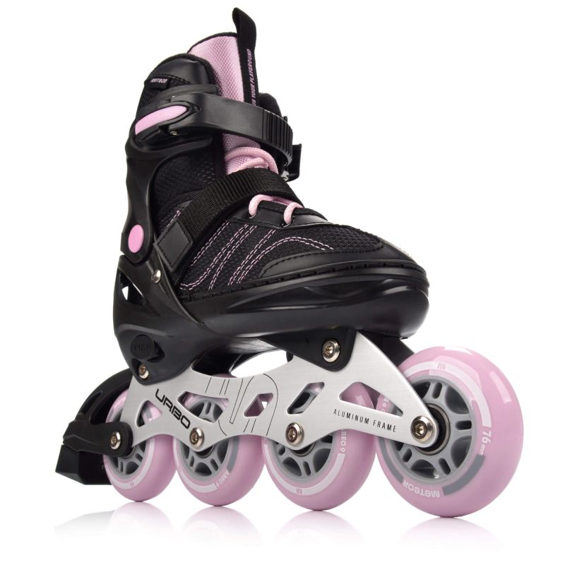 Meteor M 34-37 Urbo Roller Skates Black/ rózsaszín görkorcsolya