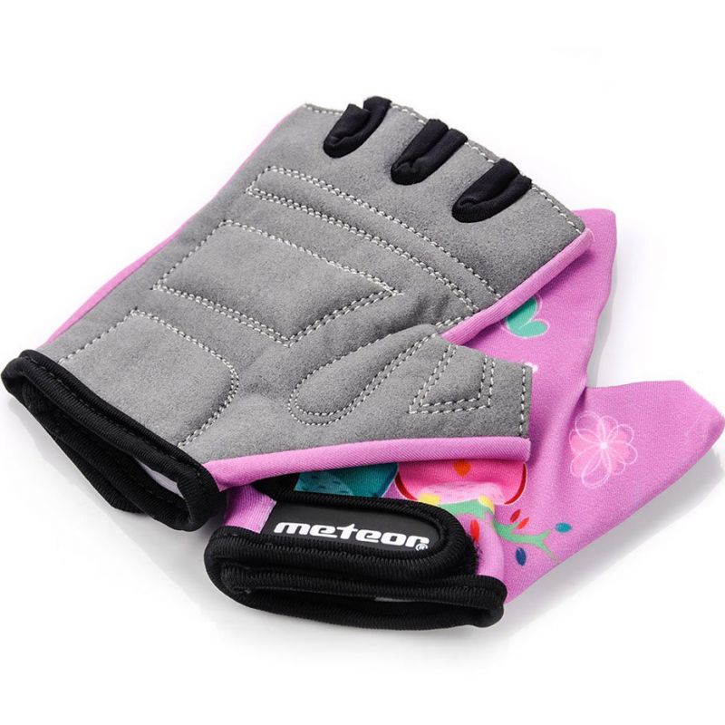 Meteor Owl Jr Cycling Gloves rózsaszín gyerek Kerékpáros kesztyű