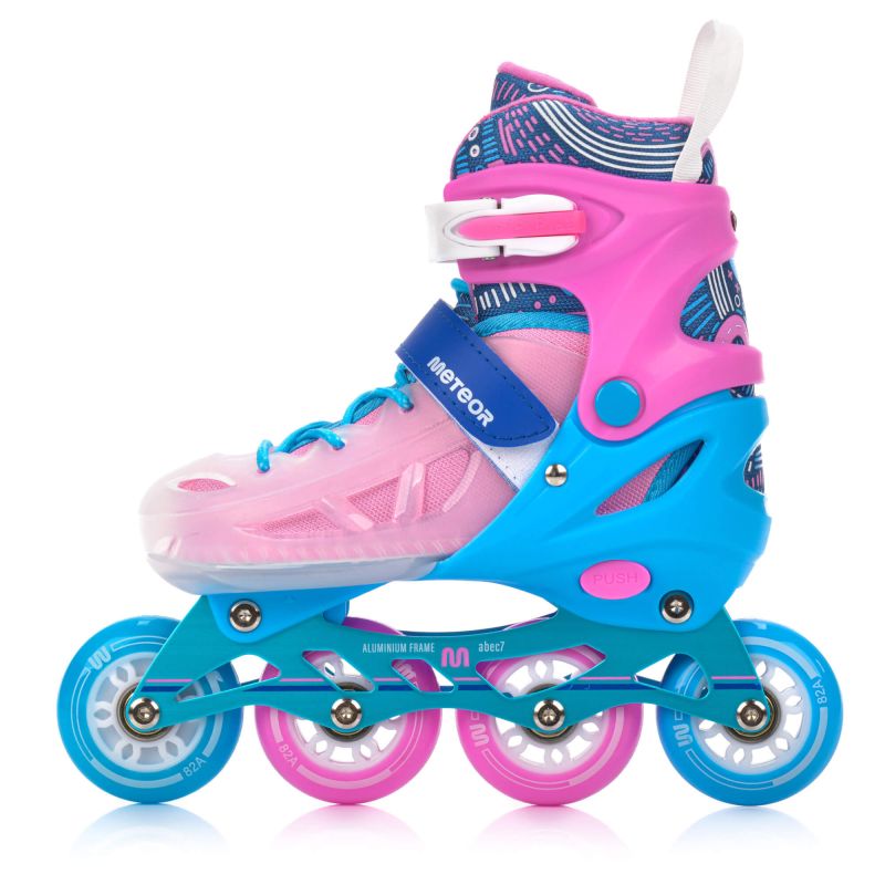 Meteor Roller Skates S 30-33 Loky Pink/ kék görkorcsolya