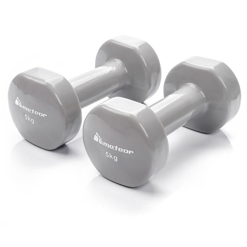 Meteor vinyl dumbbells 5 kg edzőfelszerelés