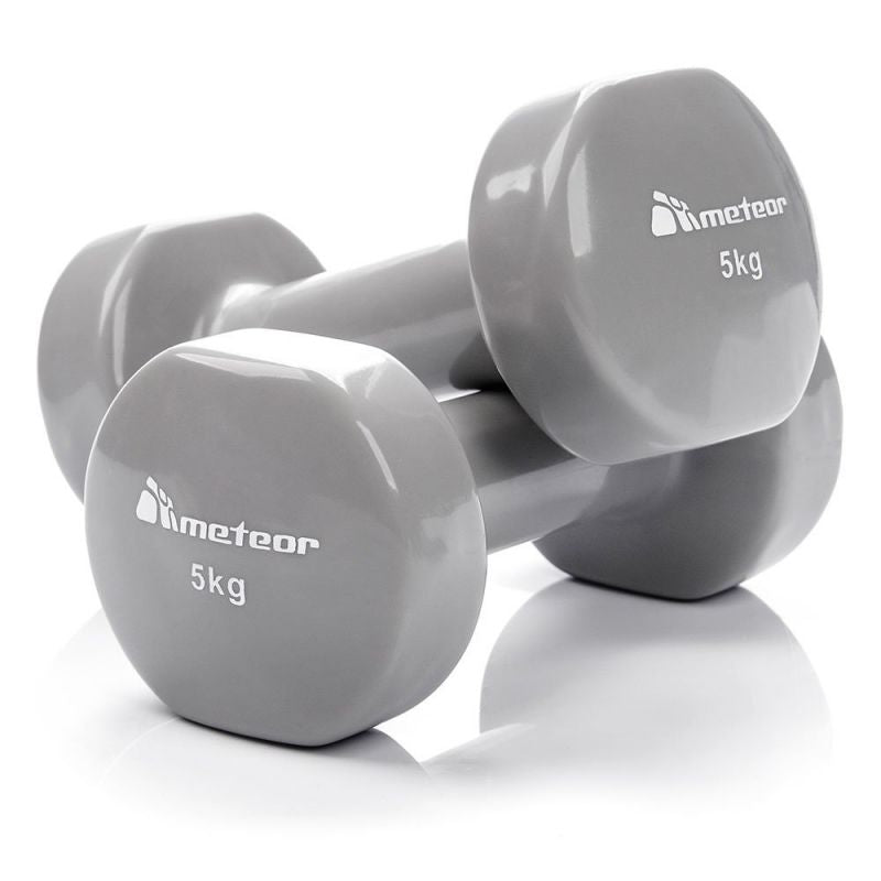 Meteor vinyl dumbbells 5 kg edzőfelszerelés