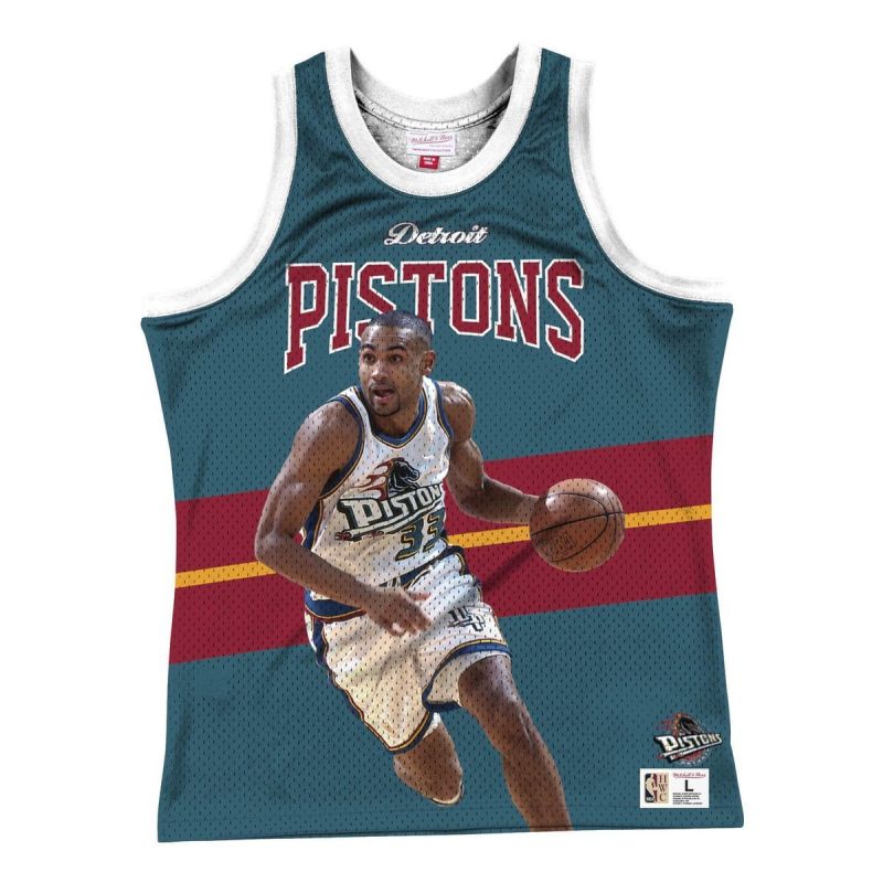 Mitchell & Ness NBA Detroit Pistons Grant Hill Tank Top atléta MSTKSC19048-DPITLWHGHI
