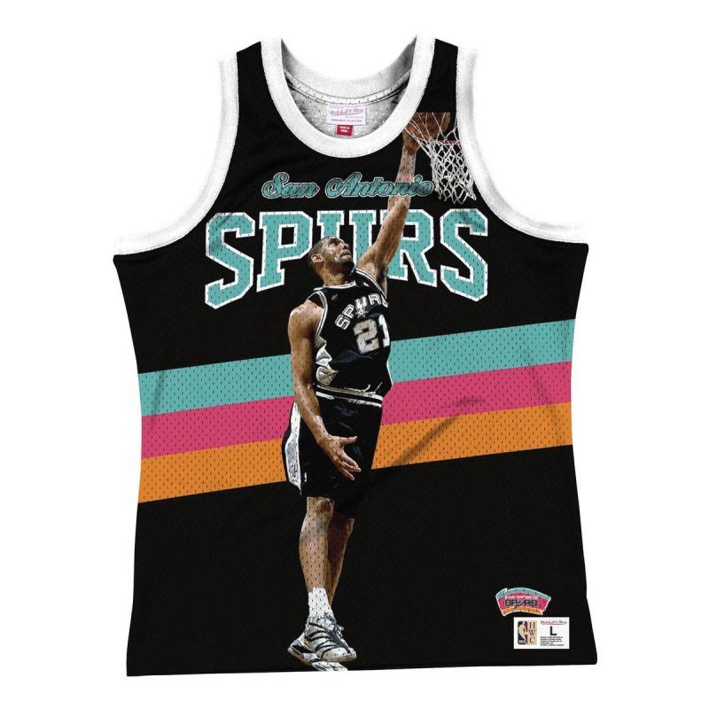 Mitchell & Ness NBA San Antonio Spurs Tim Duncan Tank Top atléta MSTKSC19048-SASBLCKTDU