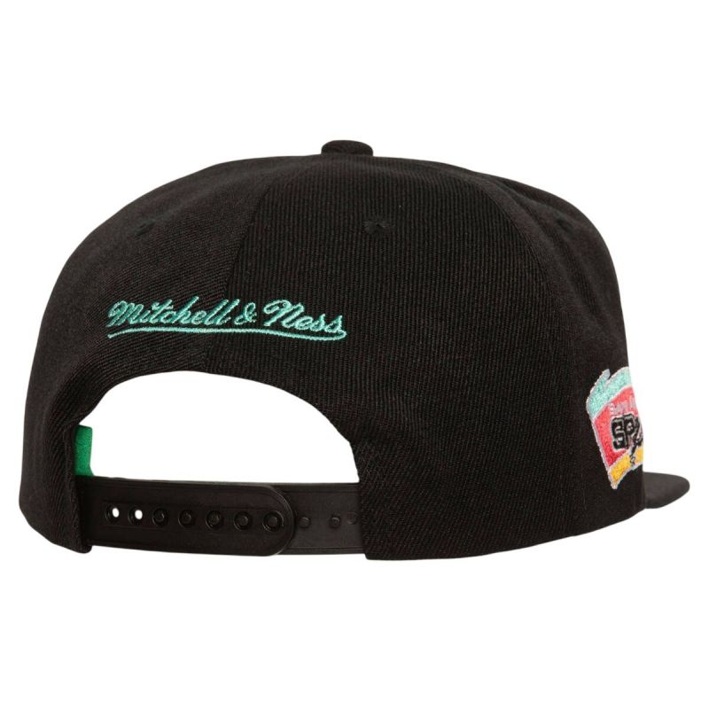Mitchell & Ness Nba San Antonio Spurs Triple Play Snapback Cap Hs8578-sasblck
