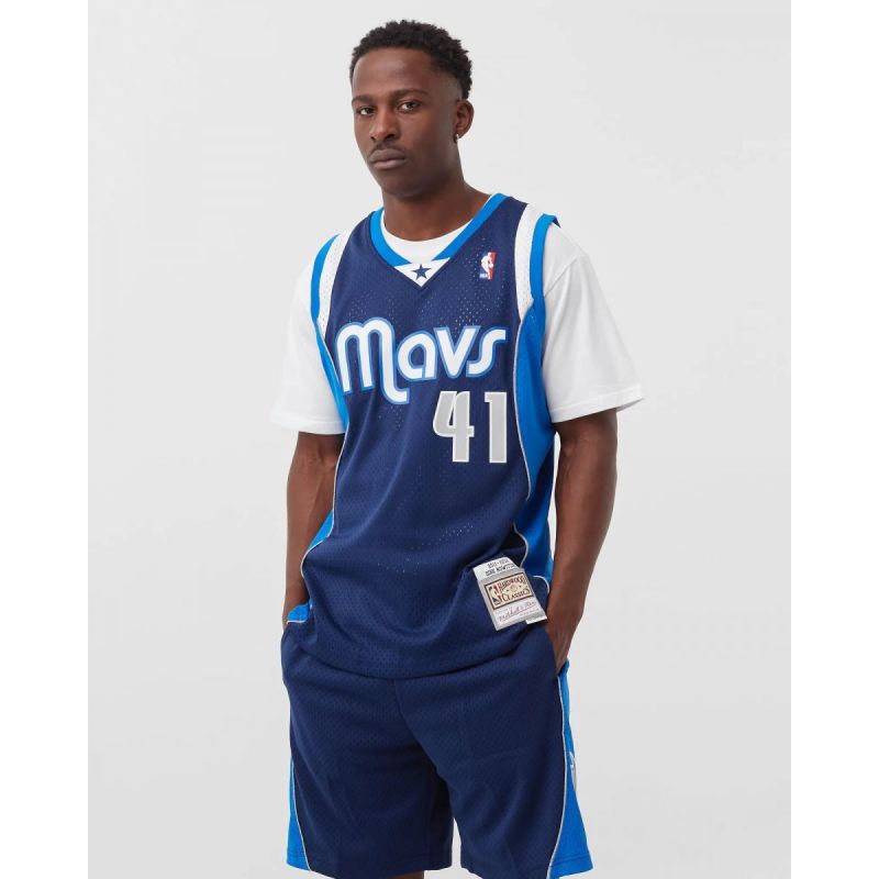Mitchell &amp; Ness NBA Swingman Dallas Mavericks Dirk Nowitzki M T-shirt SMJY1148-DMA11DNOASBL