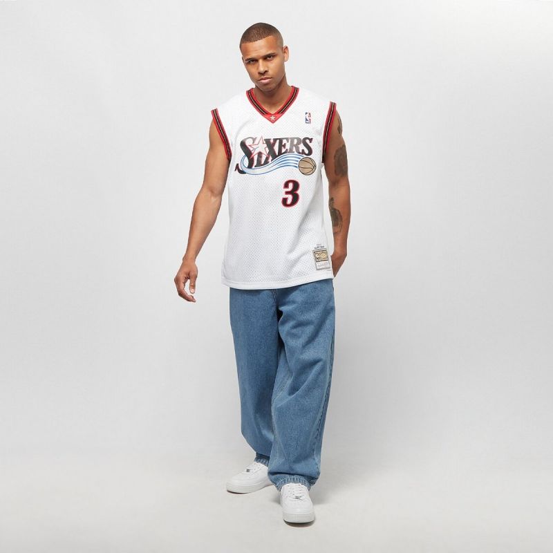 Mitchell & Ness NBA Swingman Home Jersey 76ERS 00 Allen Iverson M SMJYGS18200-P76WHIT00AIV - Sportmania.hu