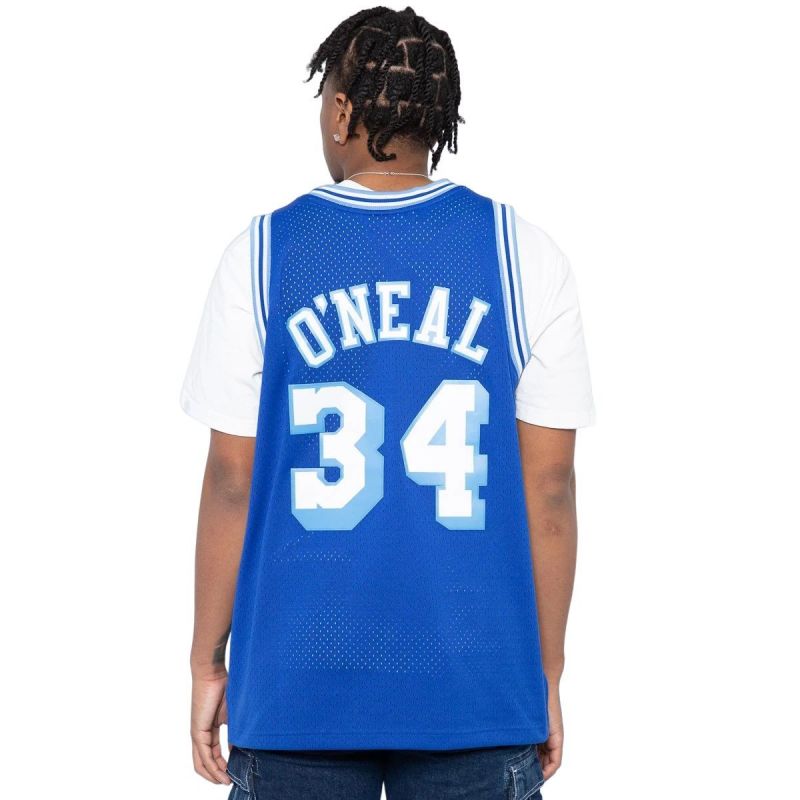 Mitchell &amp; Ness NBA Swingman Los Angeles Lakers Shaquille O&#39;Neal M T-shirt SMJYAC18013-LALROYA96SON