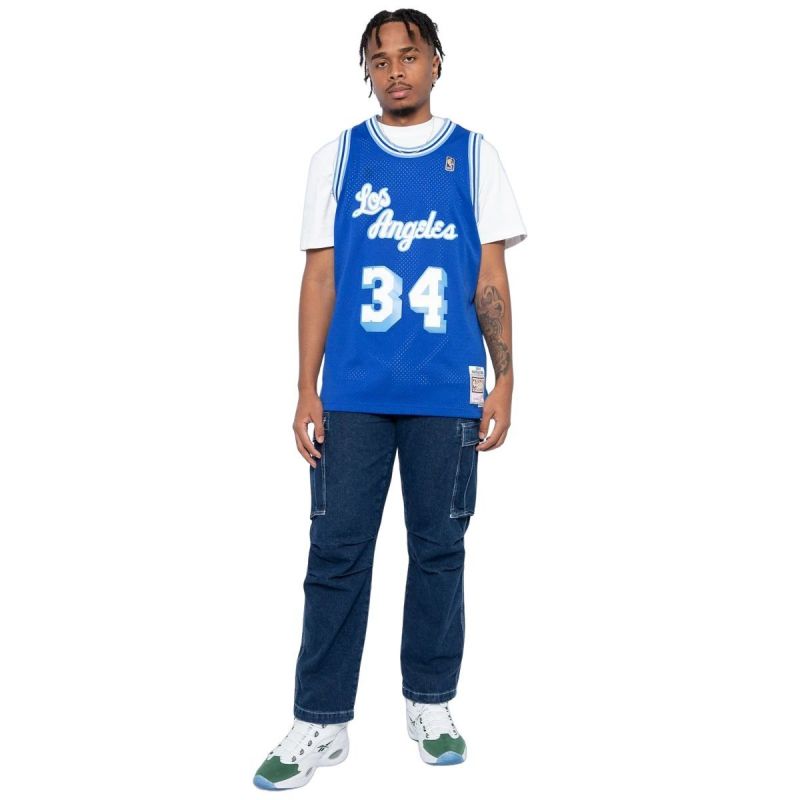 Mitchell &amp; Ness NBA Swingman Los Angeles Lakers Shaquille O&#39;Neal M T-shirt SMJYAC18013-LALROYA96SON