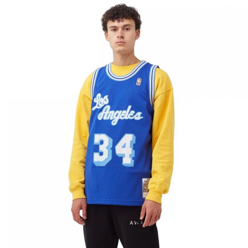 Mitchell &amp; Ness NBA Swingman Los Angeles Lakers Shaquille O&#39;Neal M T-shirt SMJYAC18013-LALROYA96SON