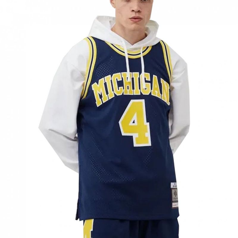 Mitchell & Ness NCAA Swingman Road Jersey Michigan1991 Chris Webber SMJY4437-UMI91CWEASBL - Sportmania.hu