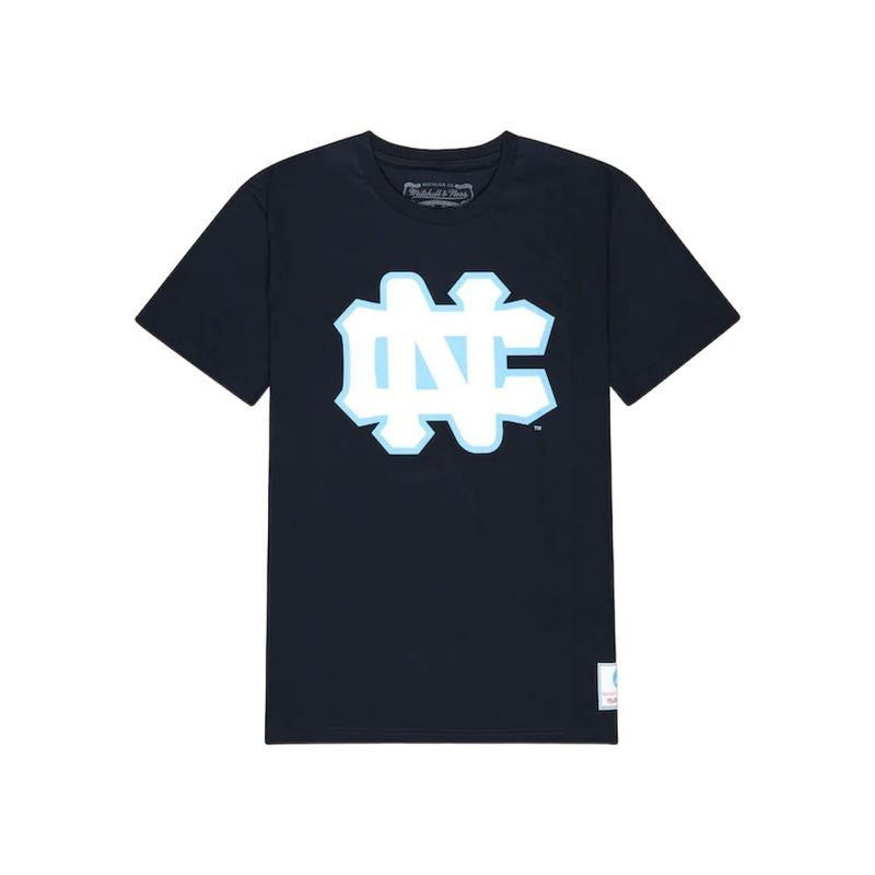 Mitchell &amp; Ness NCAA University Of North Carolina Large Logo Tee M BMTRINTL1272-UNCNAVY