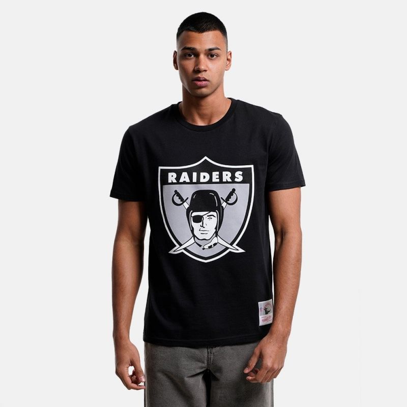 Mitchell &amp; Ness NFL Team Logo Tee Oakland Raiders M BMTRINTL1053-ORABLCKT