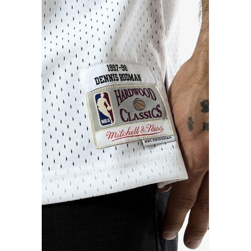 Mitchell &amp; Ness Chicago Bulls Nba Swingman Jersey Bulls 97-98 Dennis Rodman M Smjyac18079-cbuwhit97drdn