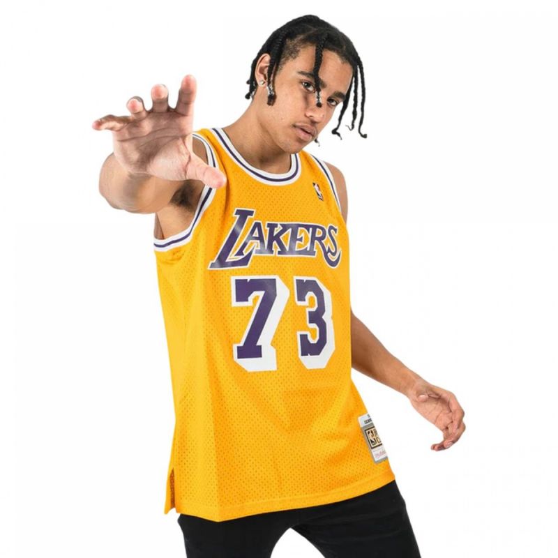 Mitchell &amp; Ness Los Angeles Lakers Nba Swingman Jersey Lakers 1998 Dennis Rodman M Smjycp20064-lalgold98drd