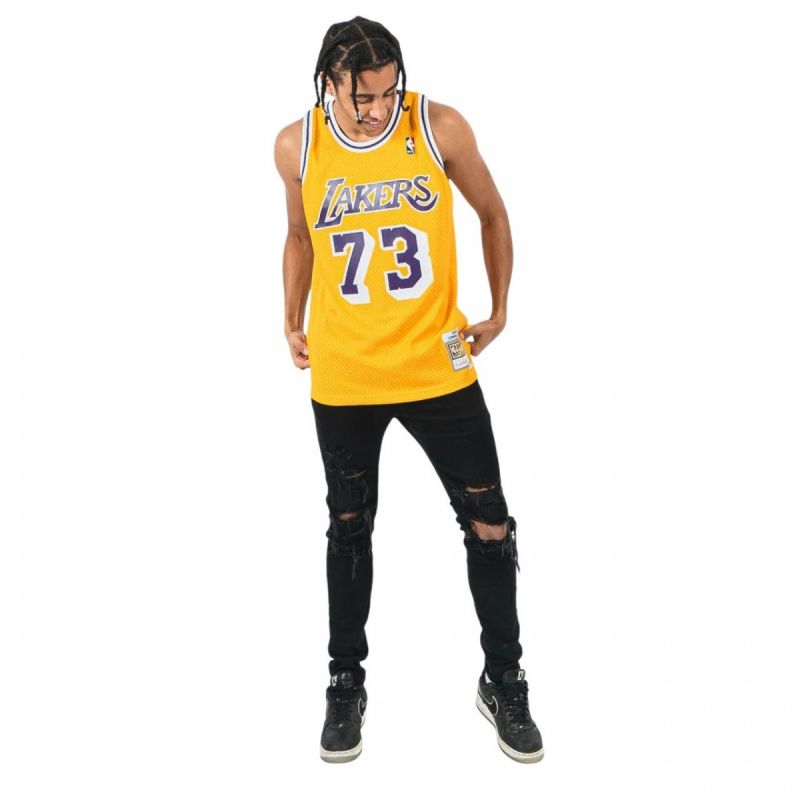 Mitchell &amp; Ness Los Angeles Lakers Nba Swingman Jersey Lakers 1998 Dennis Rodman M Smjycp20064-lalgold98drd