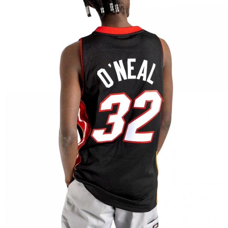 Mitchell &amp;Ness NBA Swingman Miami Heat Shaquille O`Neal T-shirt M SMJYAC18017-MHEBLCK05SON