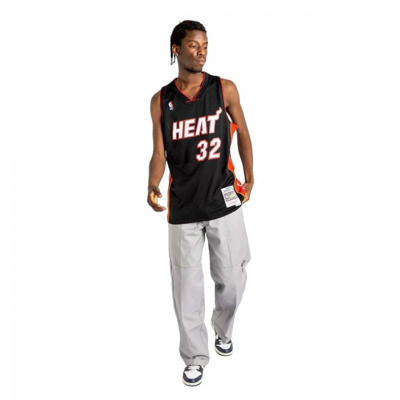 Mitchell &amp;Ness NBA Swingman Miami Heat Shaquille O`Neal T-shirt M SMJYAC18017-MHEBLCK05SON