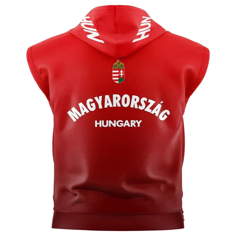 Msport Hungary szurkolói kapucnis piros Mellény