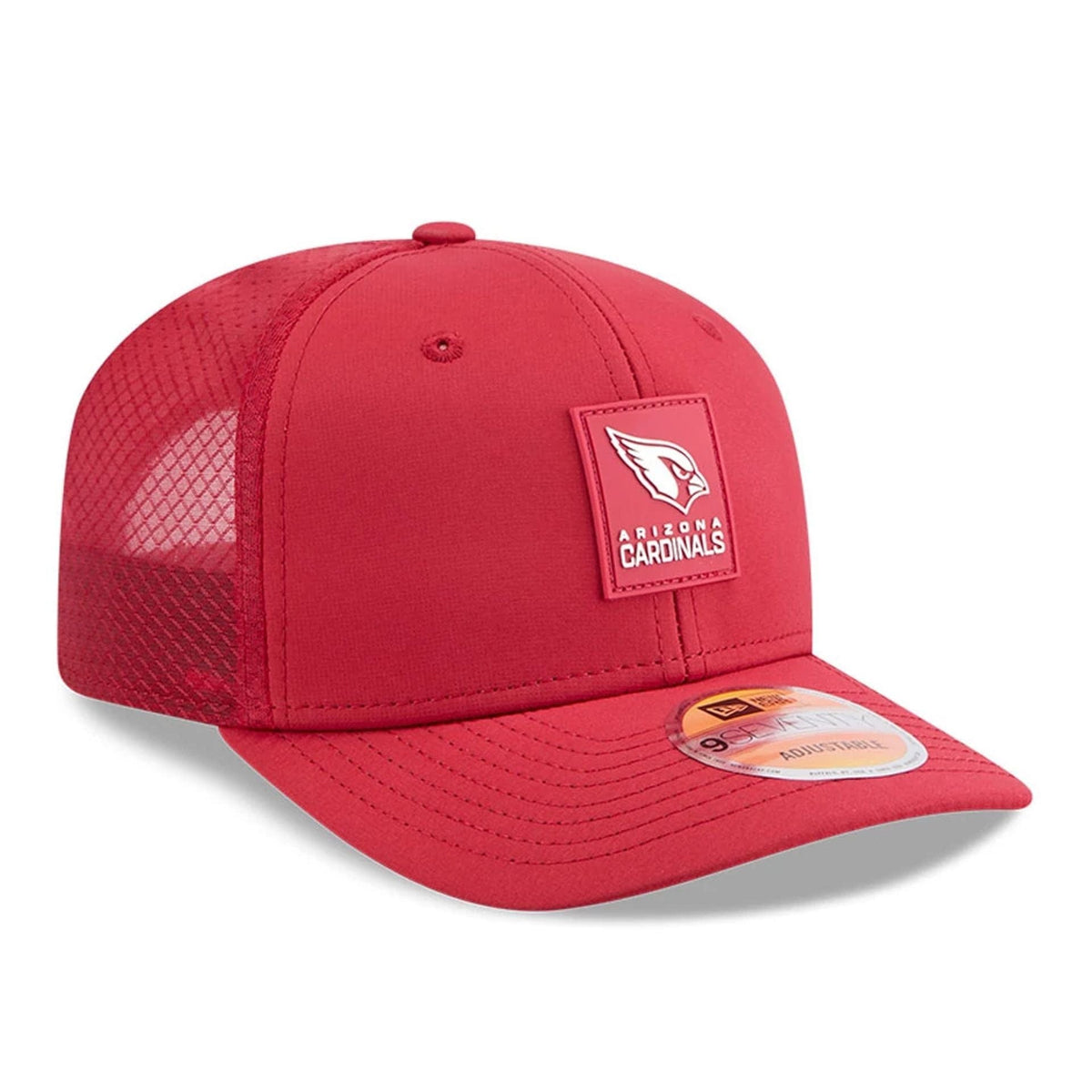 New Era Arizona Cardinals NFL Sideline 2025 Dark Red 9SEVENTY Trucker Stretch Snap - baseball sapka