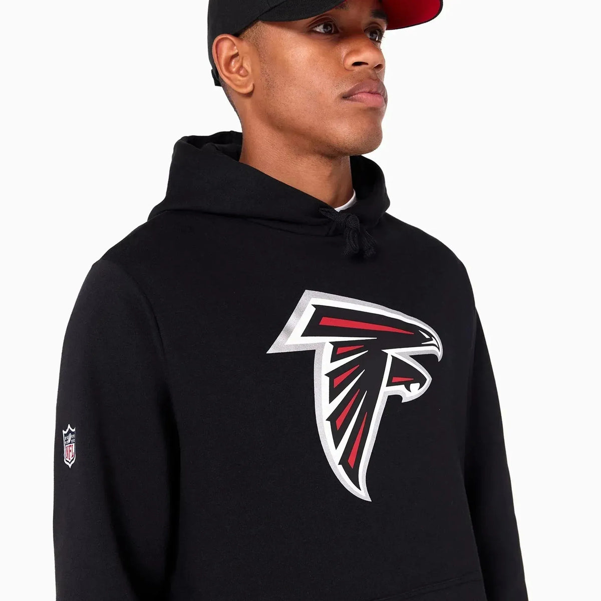 New Era Atlanta Falcons NFL Black férfi kapucnis pulóver