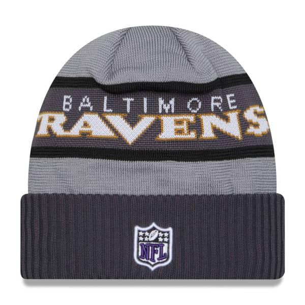 New Era Baltimore Ravens NFL Sideline 2023 Grey Cuff Knit Beanie kötött sapka - Sportmania.hu