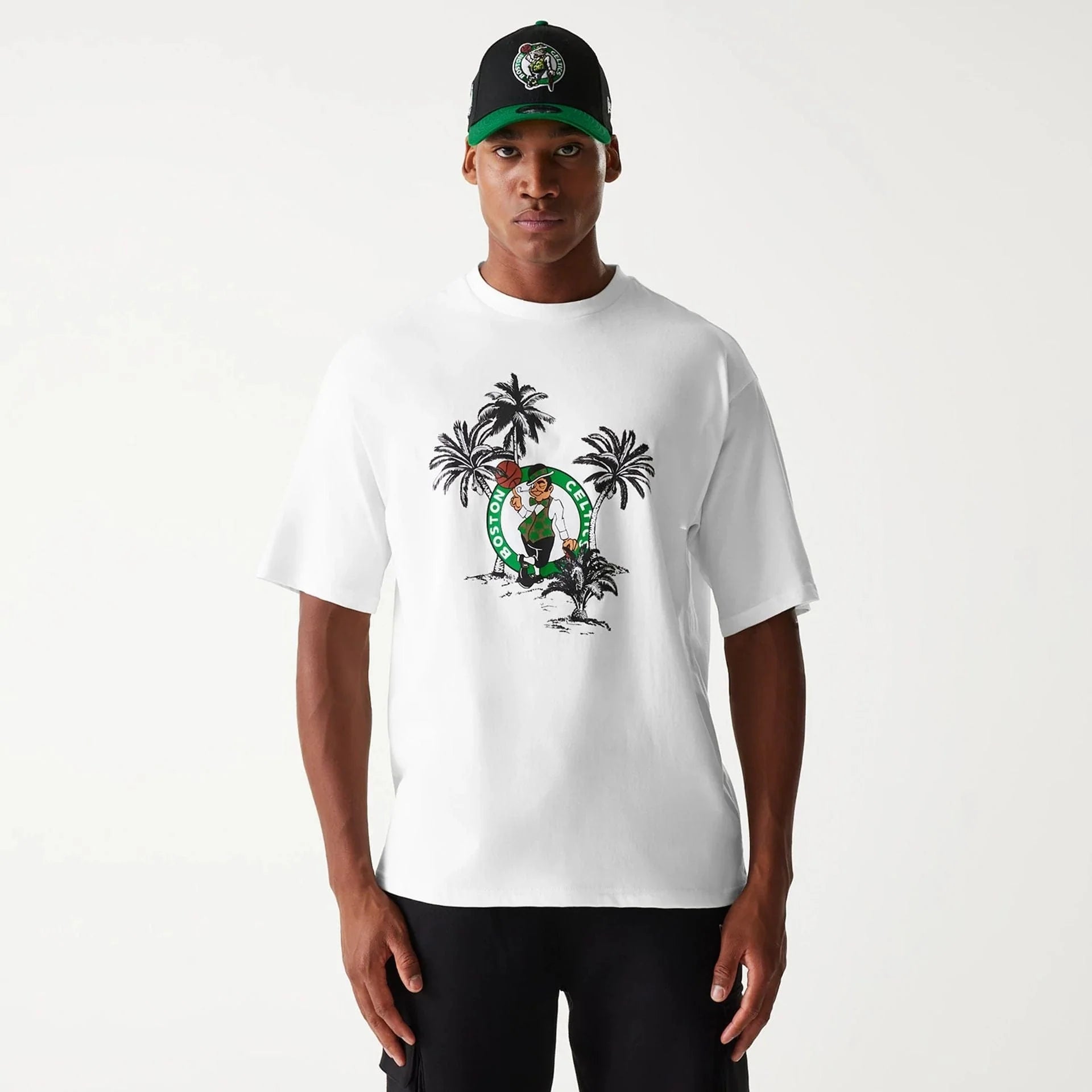 New Era Boston Celtics NBA Palm Tree Open White Oversized póló - Sportmania.hu
