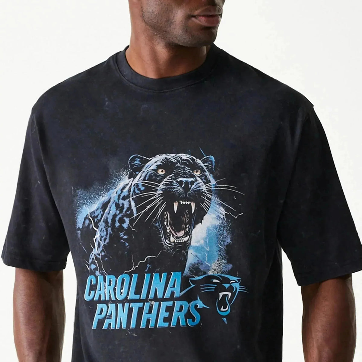 New Era Carolina Panthers NFL Games Premium Apparel Black Oversized férfi póló