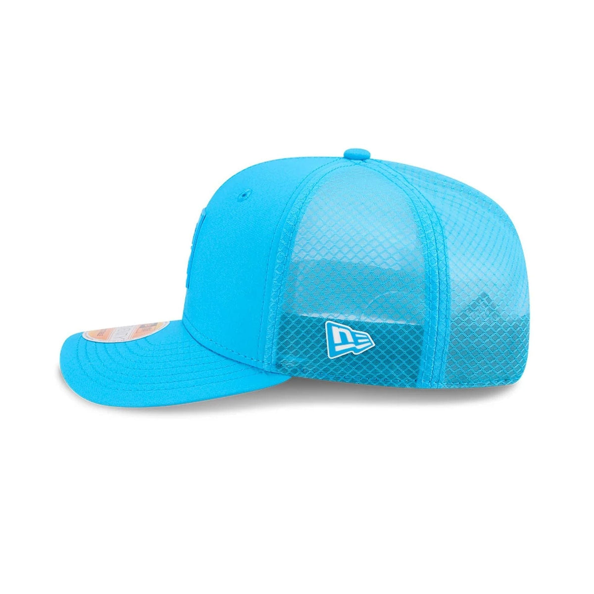 New Era Carolina Panthers NFL Sideline 2025 Blue 9SEVENTY Trucker Stretch Snap - baseball sapka