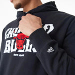 New Era Chicago Bulls NBA Graphic Black Oversized kapucnis pulóver