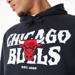 New Era Chicago Bulls NBA Graphic Black Oversized kapucnis pulóver