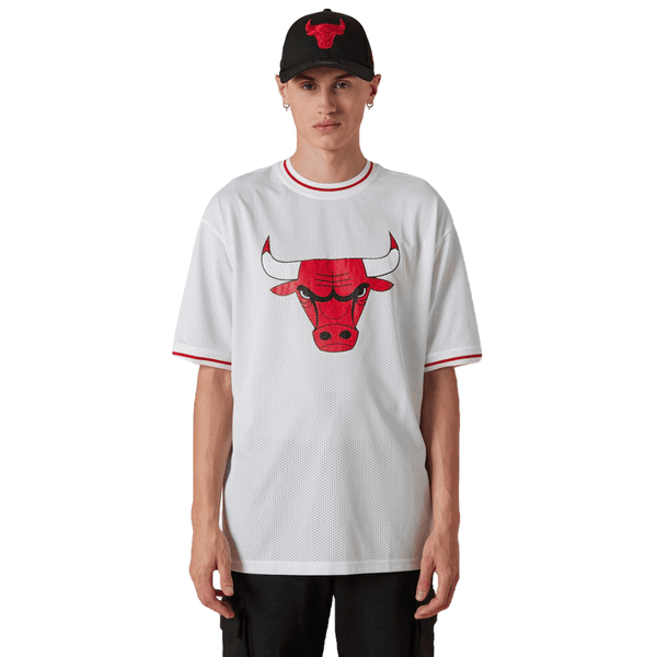New Era Chicago Bulls NBA Logo Oversized White Mesh póló - Sportmania.hu