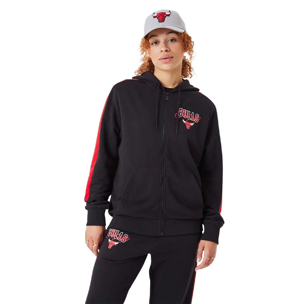 New Era Chicago Bulls NBA Script Full-Zip férfi zip pulóver
