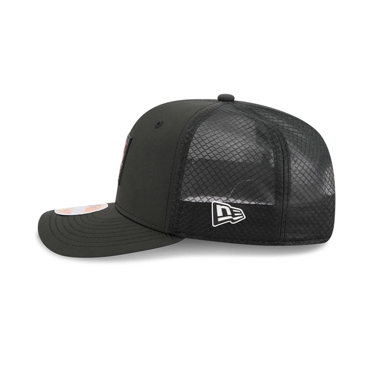 New Era Cincinnati Bengals B NFL Sideline 2025 Black 9SEVENTY Trucker Stretch Snap - baseball sapka