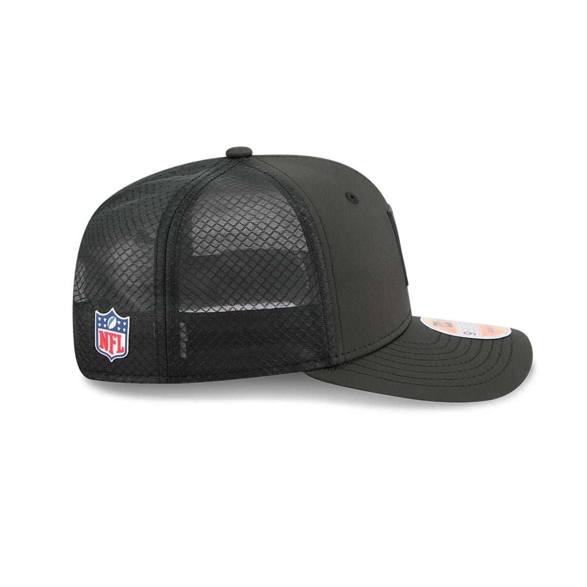 New Era Cincinnati Bengals NFL Sideline 2025 Black 9SEVENTY Trucker Stretch Snap - baseball sapka