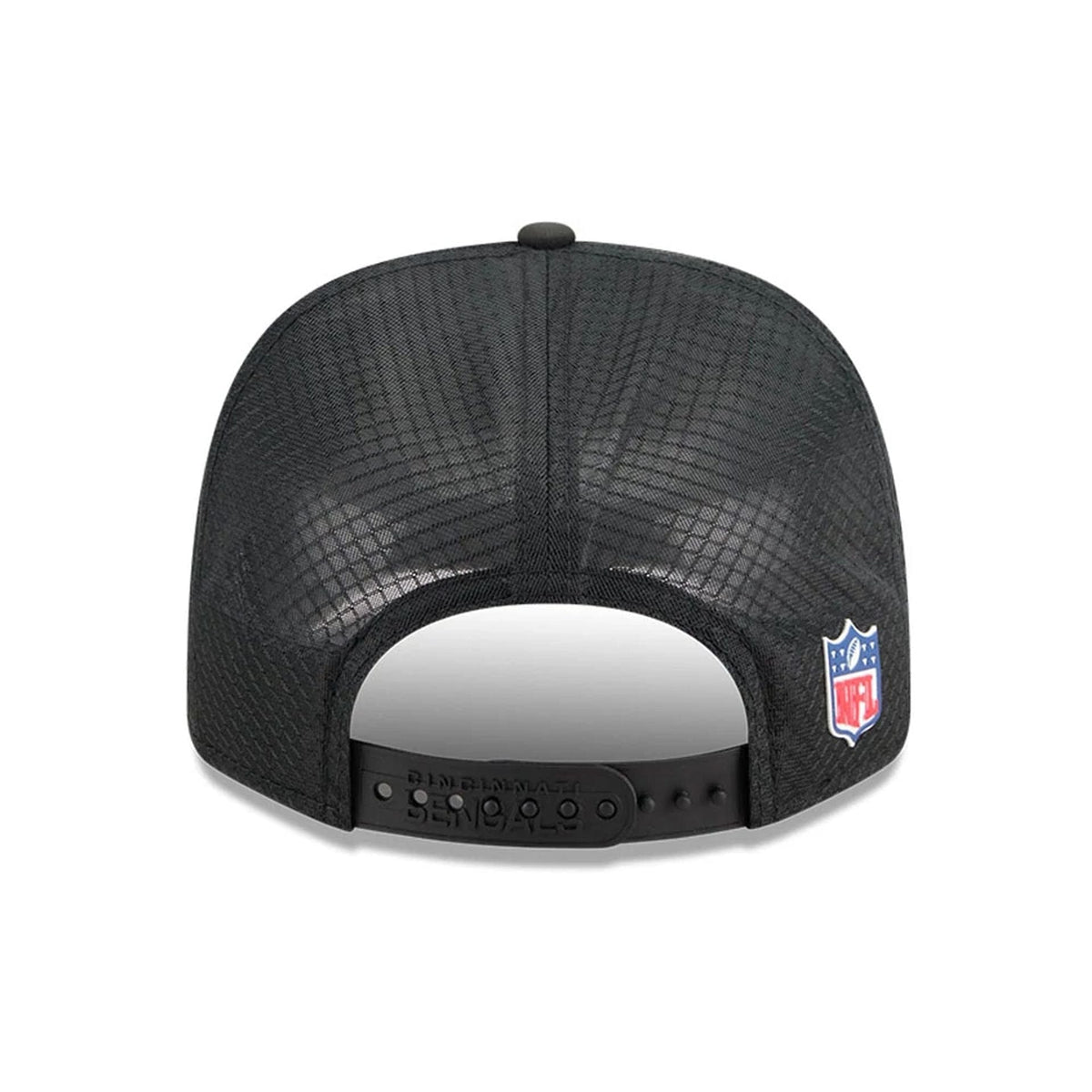 New Era Cincinnati Bengals NFL Sideline 2025 Black 9SEVENTY Trucker Stretch Snap - baseball sapka