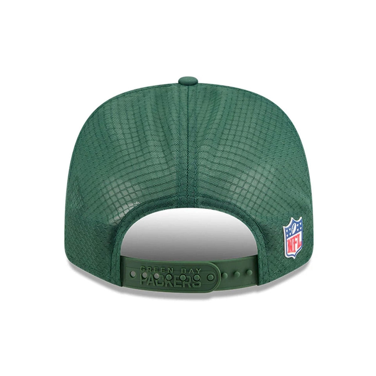 New Era Green Bay Packers NFL Sideline 2025 Dark Green 9SEVENTY Trucker Stretch Snap - baseball sapka