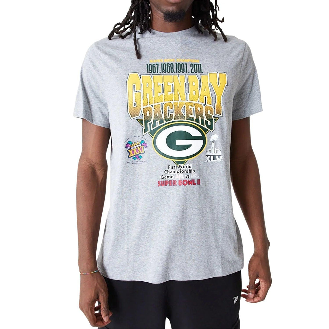 New Era Green Bay Packers NFL Wordmark Grey Póló - Sportmania.hu