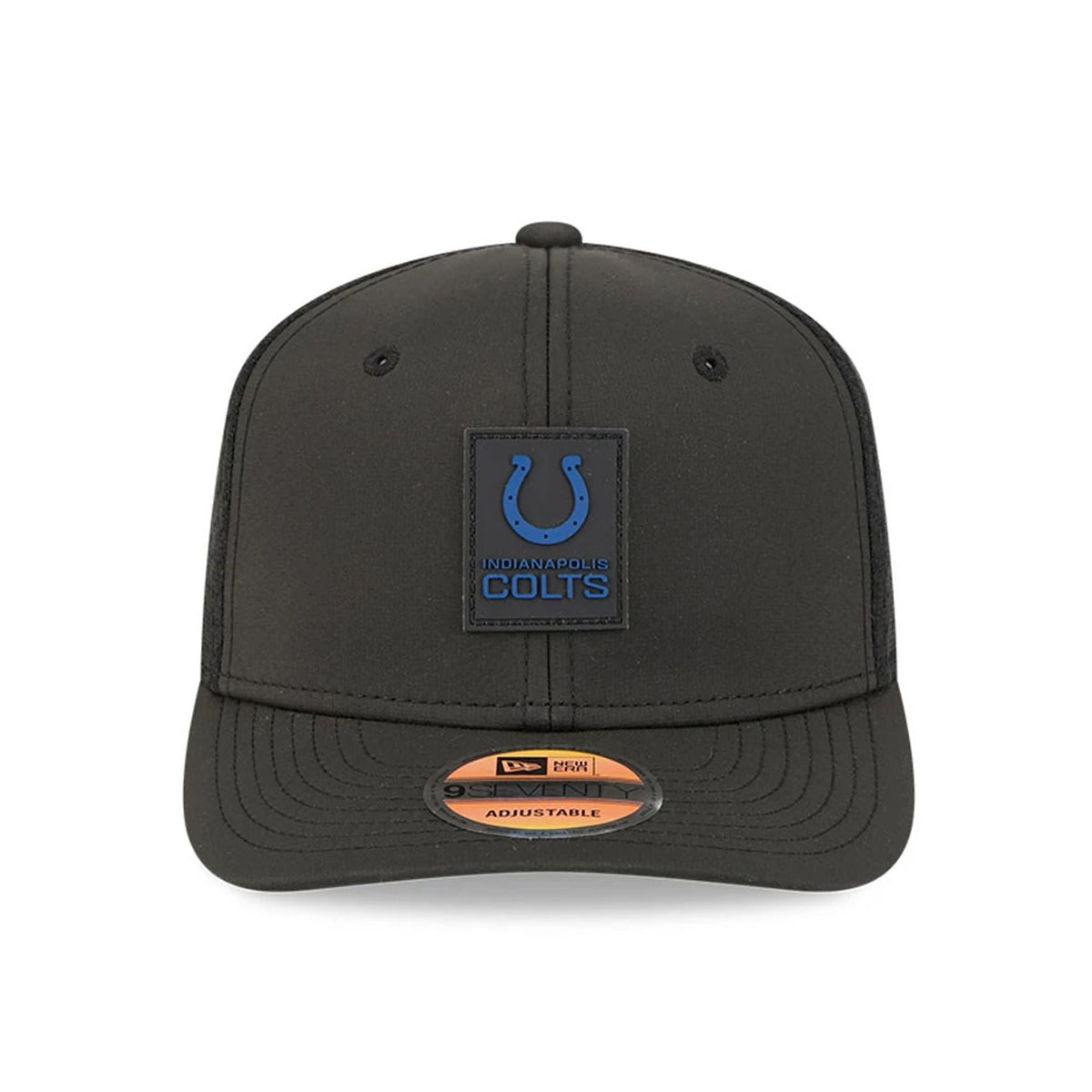 New Era Indianapolis Colts NFL Sideline 2025 Black 9SEVENTY Trucker Stretch Snap - baseball sapka