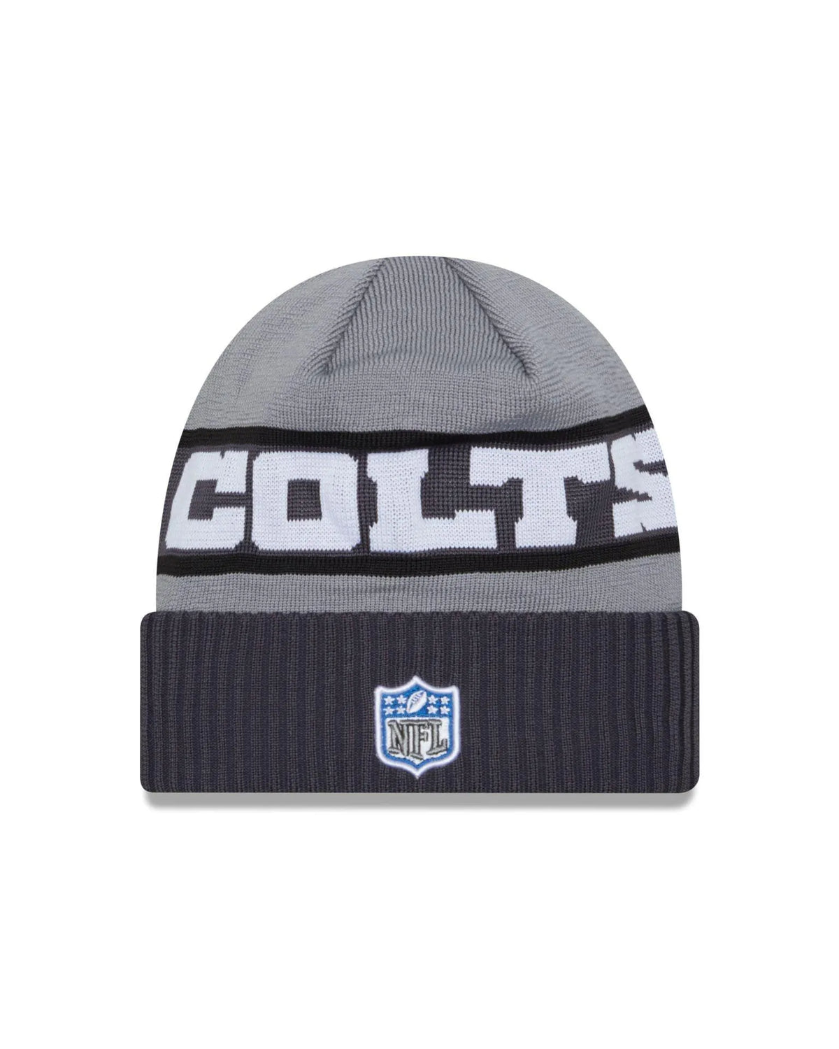 New Era Indianapolis Colts NFL Sideline Grey Cuff Knit kötött sapka