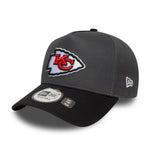 New Era Kansas City Chiefs NFL Charcoal 9FORTY E-Frame baseball sapka