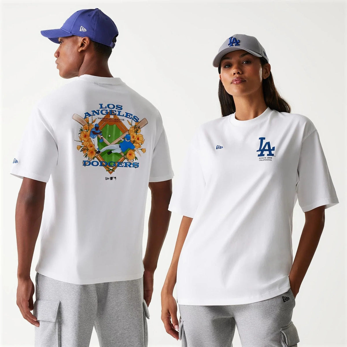 New Era LA Dodgers MLB Baseball Graphic White Oversized póló