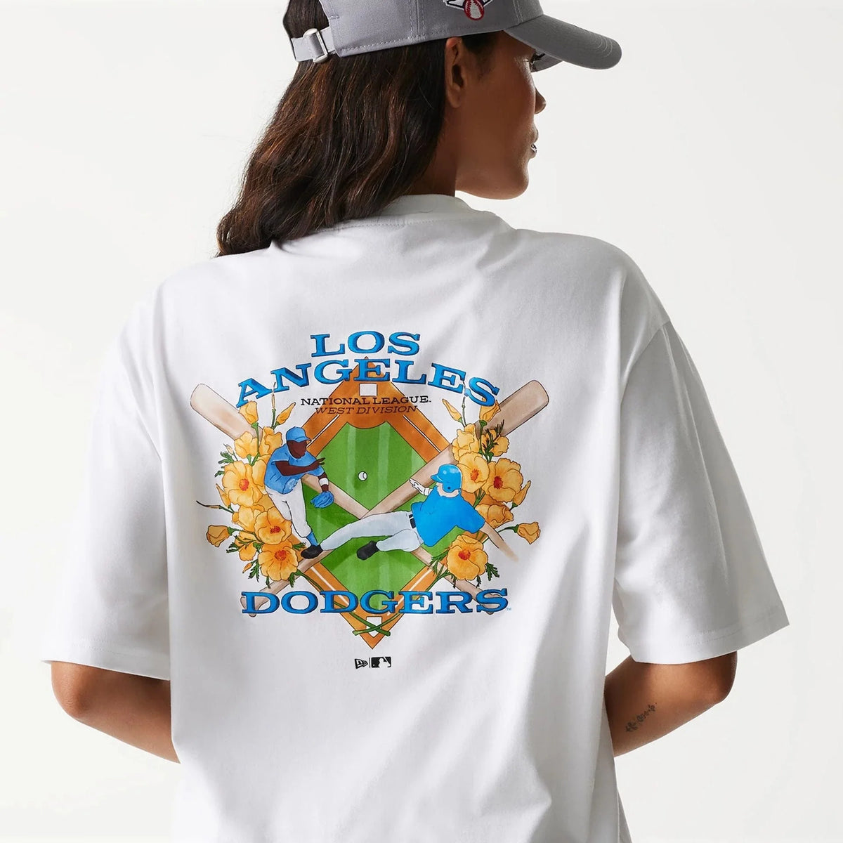New Era LA Dodgers MLB Baseball Graphic White Oversized póló