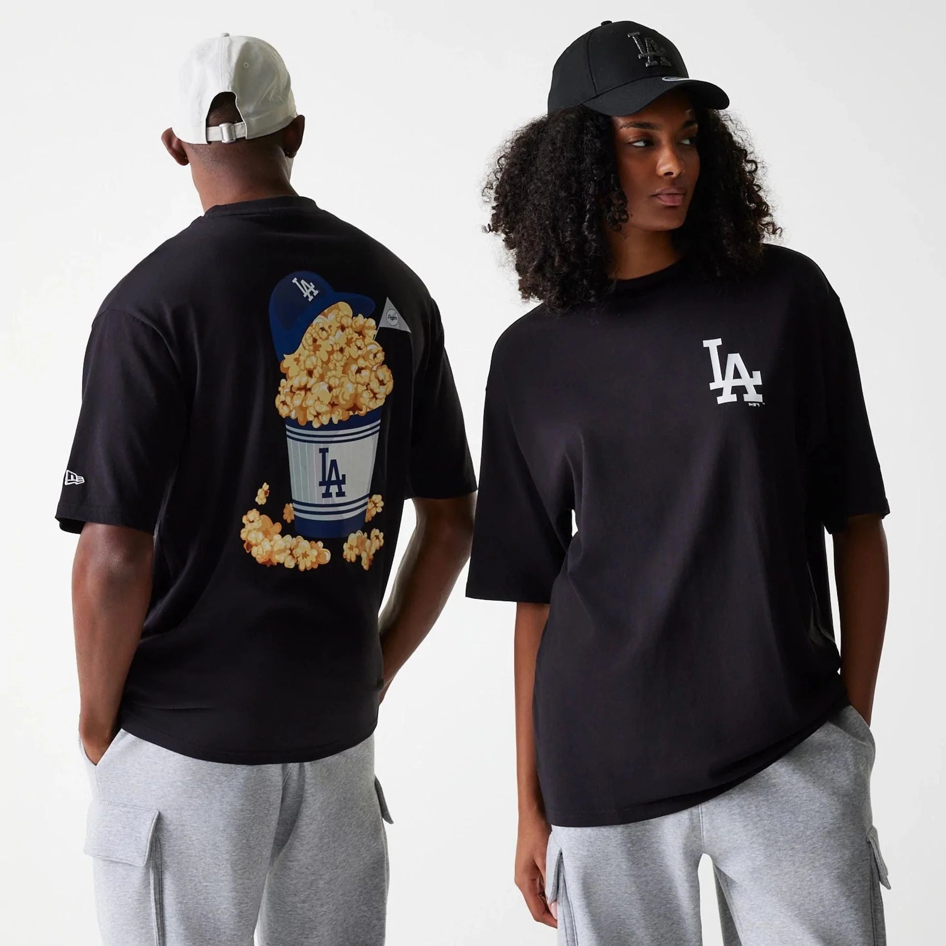 New Era LA Dodgers MLB Food Graphic Black Oversized póló