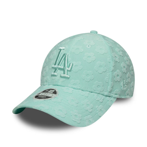 New Era LA Dodgers Womens MLB Floral Towelling Pastel Green 9FORTY baseball sapka