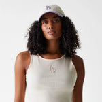 New Era LA Dodgers Womens MLB Rib Light Beige Rib Tank Top