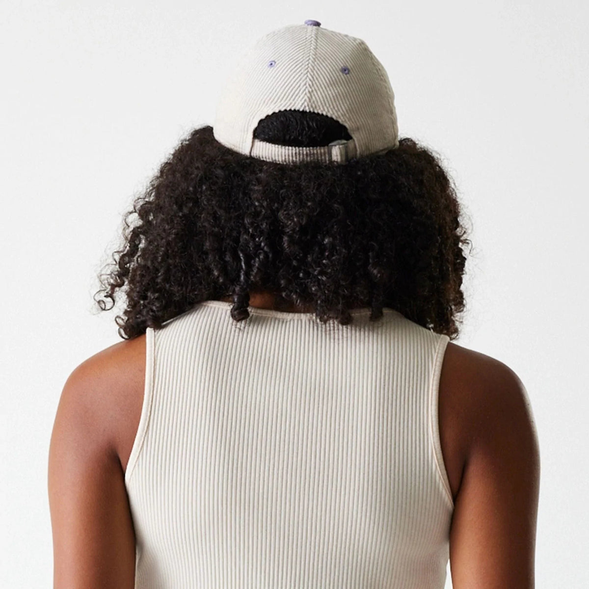New Era LA Dodgers Womens MLB Rib Light Beige Rib Tank Top