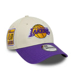 New Era LA Lakers NBA Contrast Patch Cream 9FORTY baseball sapka